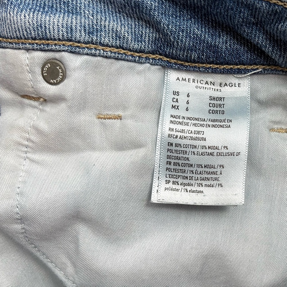 American Eagle AE Mom Straight Jean stretch Women's Jeans size 6 short - Picture 5 of 12